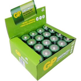 GP Batteries GP13G 20'li Greencell R20P-1250-D Boy Kalın Pil