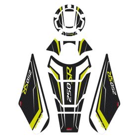 GP Kompozit CF Moto 250 SR 2020-2023 Uyumlu Sarı Tank Pad Seti