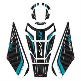 GP Kompozit CF Moto 250 SR 2020-2023 Uyumlu Turkuaz Tank Pad Seti