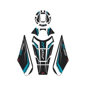 GP Kompozit CF Moto 250 SR 2020-2023 Uyumlu Turkuaz Tank Pad Seti