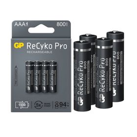 GP Pro AAA İnce 800 mAh 4’lü Şarjlı Pil