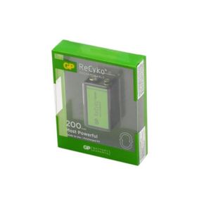 GP Recyko+ 200 mAh 9V Tekli Şarj Edilebilir Büyük Pil