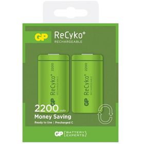 GP ReCyko+ 2200 mAh 1.2V C 2'li Şarj Edilebilir Orta Pil