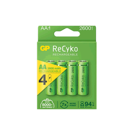 GP Recyko 2600 mAh AA 4'lü Şarj Edilebilir Kalem Pil