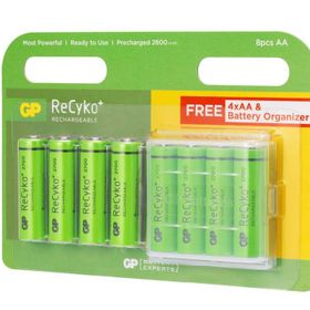 GP Recyko+ 2700 8'li AA Kalem Ni-MH Şarjlı Pil