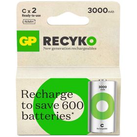 GP Recyko 3000 mAh D 2'li Şarj Edilebilir Büyük Pil
