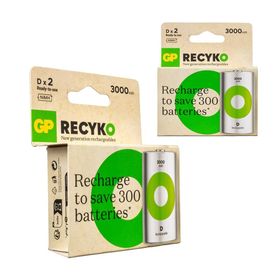 GP Recyko 3000 mAh D 2'li Şarj Edilebilir Büyük Pil