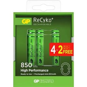 GP Recyko+ 850 mAh AAA 6'lı Şarj Edilebilir Kalem Pil