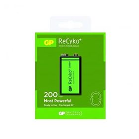 GP Recyko 9 Volt 200 Mah NI-MH Şarjlı Pil