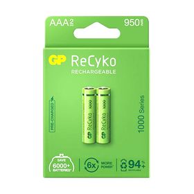 GP Recyko 950 mAh AAA 2'li Şarj Edilebilir İnce Kalem Pil