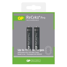 GP Recyko+ Pro 800 mAh AAA 2'li Şarj Edilebilir İnce Kalem