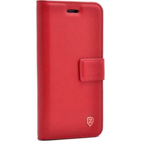 Gpack Alcatel 1S 2020 Kar Deluxe Cüzdan Kartvizitli Kopçalı Kırmızı Cep Telefonu Kılıfı