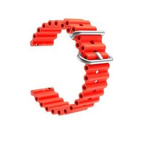 Gpack Amazfit Bip 3 Pro Yeni Dizayn Silikon HS26 Kırmızı Kordon