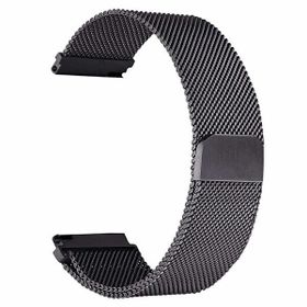 Gpack Amazfit Bip S 20 mm Hasır Metal Örgülü Siyah Kordon