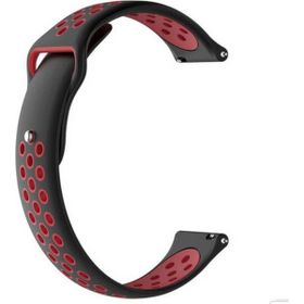 Gpack Amazfit Bip U Delikli Çift Renk Silikon Bordo Kordon