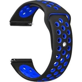 Gpack Amazfit Bip U Delikli Çift Renk Silikon Mavi Kordon