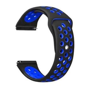 Gpack Amazfit Bip U Delikli Çift Renk Silikon Mavi Kordon