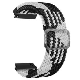 Gpack Amazfit GTR 2E Örgülü Kumaş Ayarlanabilir KRD 01 Siyah Kordon