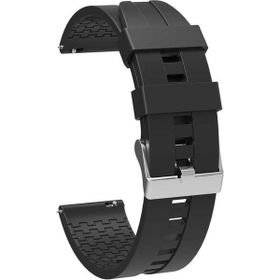 Gpack Amazfit GTR 2E Silikon Kancalı KRD 23 Siyah Kordon