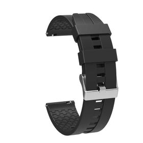 Gpack Amazfit GTR 2E Silikon Kancalı KRD 23 Siyah Kordon