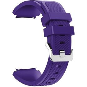 Gpack Amazfit GTR 3 Silikon Çizgili Kancalı Mor Kordon