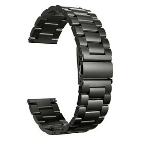 Gpack Amazfit GTR 42 mm Metal Sıralı Kordon Siyah Kordon