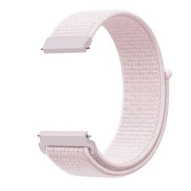 Gpack Amazfit GTR 47 mm Kumaş Cırtcırt Kordon Açık Pembe Kordon