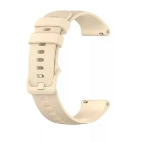 Gpack Amazfit GTR 47 mm Lite Benekli Kançalı Silikon Bej Kordon
