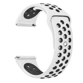 Gpack Amazfit GTS 3 Delikli Çift Renk Silikon Mavi Kordon