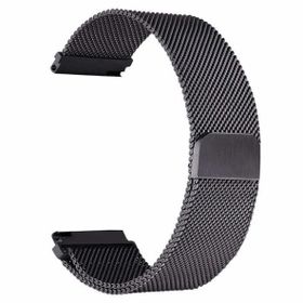 Gpack Amazfit GTS 4 Mini Hasır Metal Örgülü Ayarlanabilir Siyah Akıllı Saat Kordonu