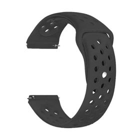 Gpack Amazfit GTS 4 Mini Siyah Delikli Çift Renk Silikon Kordon
