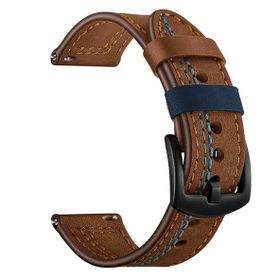 Gpack Amazfit Pace 46 mm 22 mm Nubuk Deri Görünüm Dikişli KRD 19 Koyu Yeşil Kordon