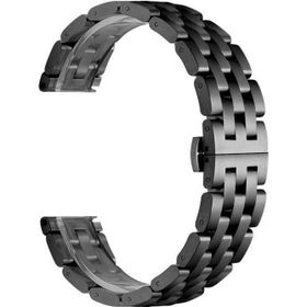 Gpack Amazfit Pace 46 mm 22 mm Nubuk Deri Görünüm Dikişli KRD 19 Siyah Kordon