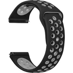 Gpack Amazfit Pace 46 mm Delikli Çift Renk Silikon Gri Kordon
