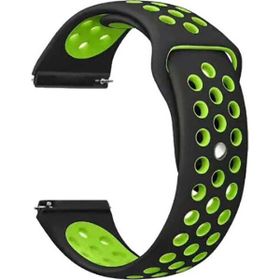 Gpack Amazfit Stratos 3 Delikli Çift Renk Silikon Yeşil Kordon