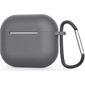 Gpack Apple AirPods 3. Nesil Mat Kancalı Silikon A11 Gri Kulaklık Kılıfı