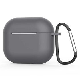 Gpack Apple AirPods 3. Nesil Mat Kancalı Silikon A11 Gri Kulaklık Kılıfı