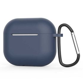 Gpack Apple AirPods 3. Nesil Mat Kancalı Silikon A11 Lacivert Kulaklık Kılıfı