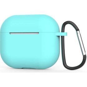 Gpack Apple AirPods 3. Nesil Mat Kancalı Silikon A11 Turkuaz Kulaklık Kılıfı
