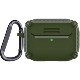 Gpack Apple Airpods Pro 2 Sert Armor Karbon Görünüm A26 Koyu Yeşil Kılıf