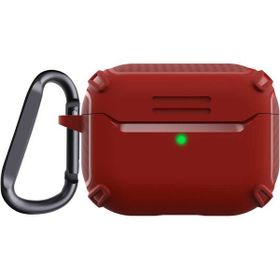 Gpack Apple AirPods Pro Sert Armor Karbon Görünüm A26 Kırmızı Kulaklık Kılıfı