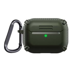 Gpack Apple AirPods Pro Sert Armor Karbon Görünüm A26 Koyu Yeşil Kulaklık Kılıfı