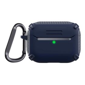 Gpack Apple AirPods Pro Sert Armor Karbon Görünüm A26 Lacivert Kulaklık Kılıfı