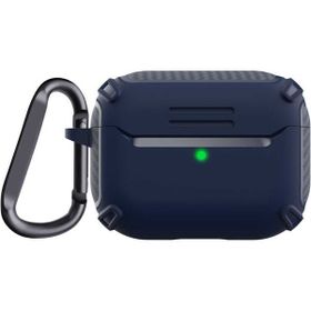 Gpack Apple AirPods Pro Sert Armor Karbon Görünüm A26 Lacivert Kulaklık Kılıfı