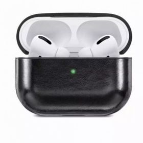 Gpack Apple AirPods Pro Suni Deri Kancalı Silikon SF9 Koyu Kahverengi Kulaklık Kılıfı