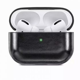 Gpack Apple AirPods Pro Suni Deri Kancalı Silikon SF9 Koyu Kahverengi Kulaklık Kılıfı