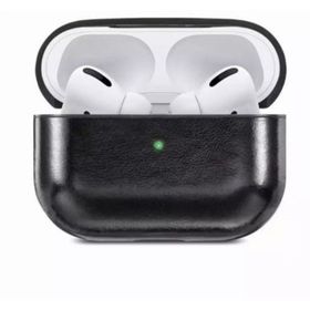 Gpack Apple AirPods Pro Suni Deri Kancalı Silikon SF9 Koyu Kahverengi Kulaklık Kılıfı