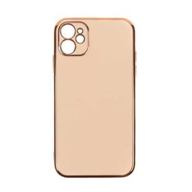 Gpack Apple iPhone 11 Bark Parlak Silikon Renkli Kenarları Rose Kılıf