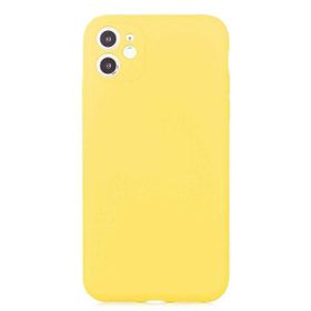 Gpack Apple İPhone 11 Mara Mat Soft Kamera Korumalı Sarı Kılıf