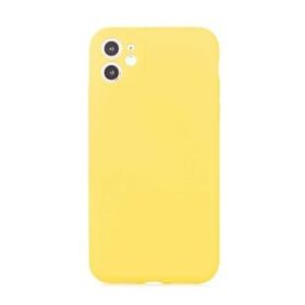 Gpack Apple İPhone 11 Mara Mat Soft Kamera Korumalı Sarı Kılıf